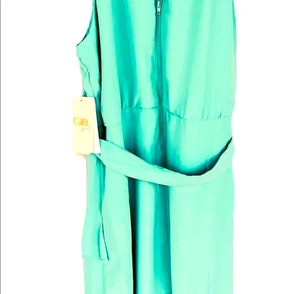 GB Girls Dress 14  Blue Green Aqua sleeveless ruffle tapering Easter NWT $54 - Picture 2 of 6
